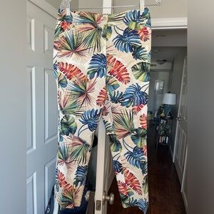 Chicos ponte pant tropical print